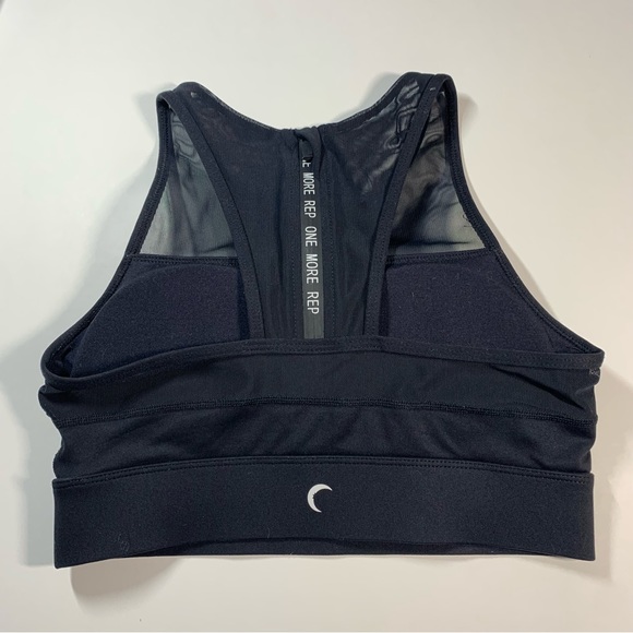Zyia black all star sports bra with mesh high neck - Picture 6 of 15